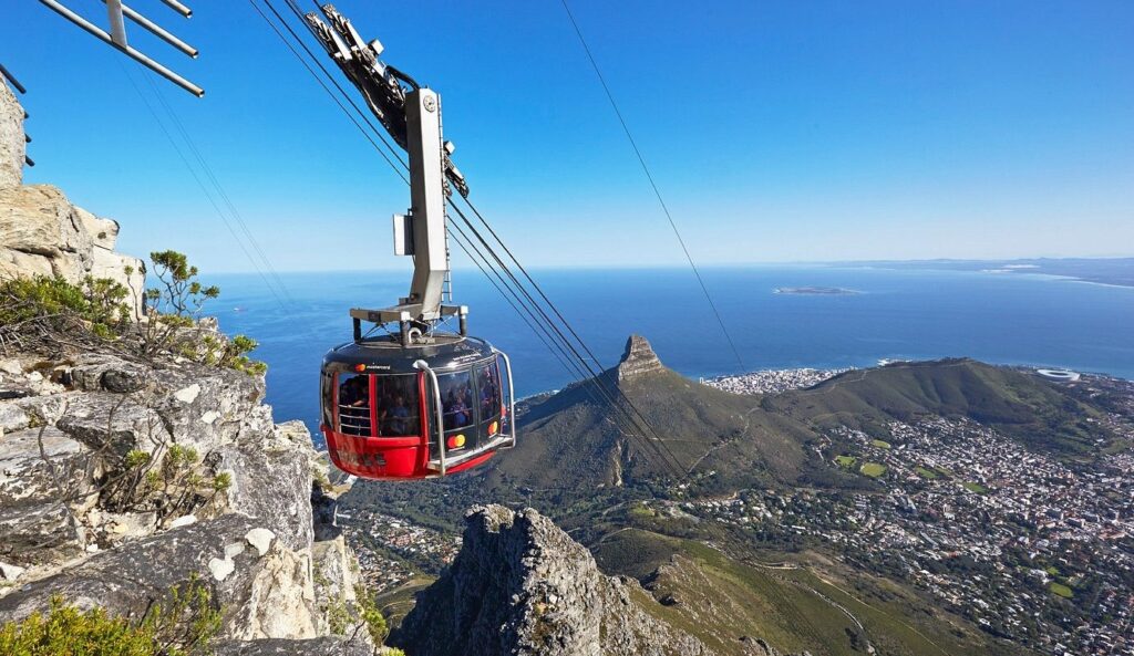 Table Mountain Cable Car Arial View