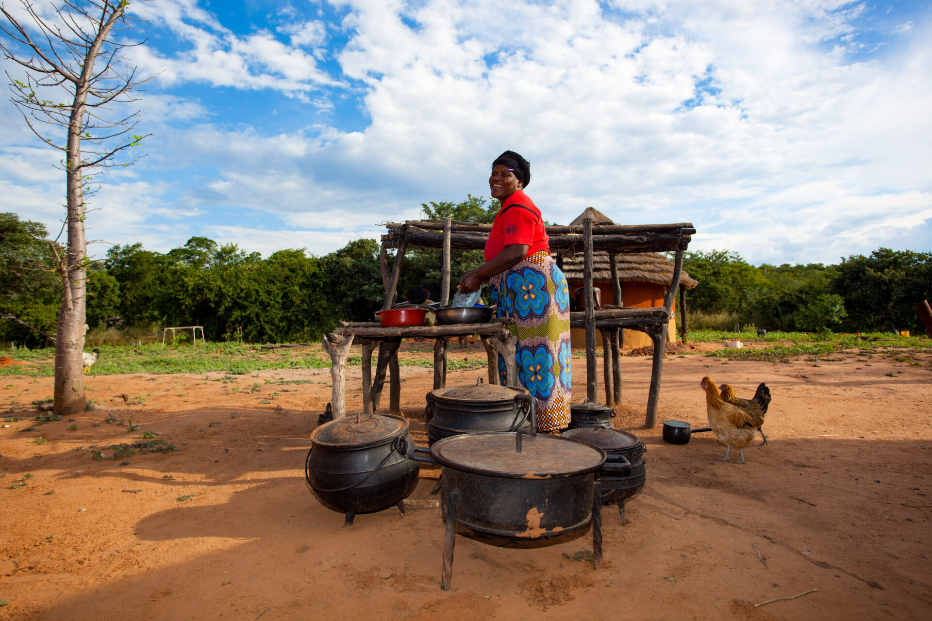 Rural village life in Southern Africa