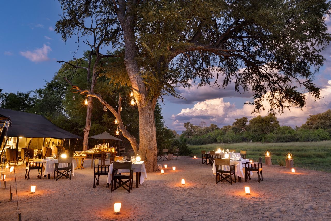 Verneys Camp Hwange Dinner under the Sky